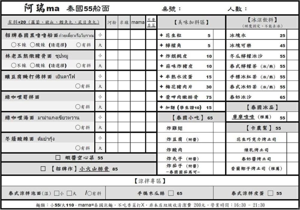 阿瑞ma泰國55船麵 | 一中街新開台中美食！道地泰式船麵＋火山排骨太欠吃～ 1