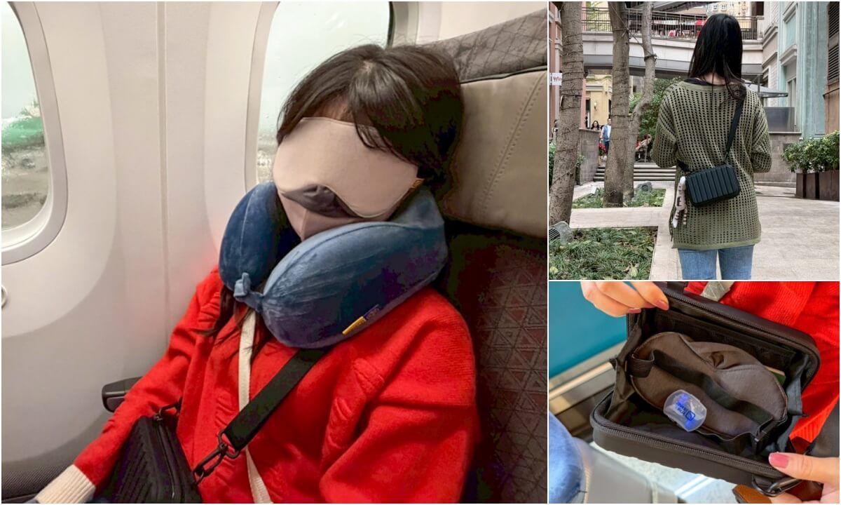 Travel Blue,Travel Blue 藍旅,Travel Blue出國旅遊,Travel Blue旅遊小物,Travel Blue旅遊用品,Travel Blue頸枕,出國旅遊必備,出國旅遊必帶,親膚烤漆斜背包,長途飛行必備 @捲毛阿偉